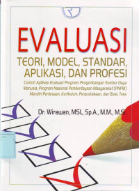 Evaluasi: Teori: Model, Standar, Aplikasi dan Profesi