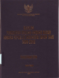 Risalah Perubahan Undang-Undang Dasar Negara RI Tahun 1999-2002 (Buku 7)