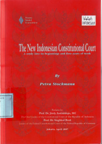 The New Indonesia Constituonal Court