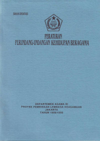 Peraturan Perundang-undangan kehidupan Beragama