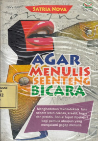 Agar Menulis Seenteng Bicara