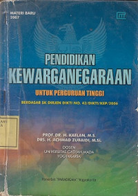 Pendidikan Kewarganegaraan: untuk Perguruan Tinggi