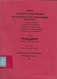 Modul Mata Kuliah Hukum Bisnis II Program Studi Perbankan Syariah Semester IV