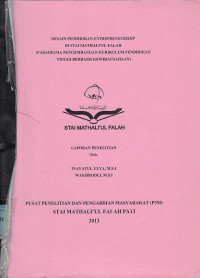 Desain Pendidikan Entrepreneurship di STAI Mathali'ul Falah