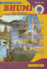 BHUMI, Jurnal Pertanahan STPN