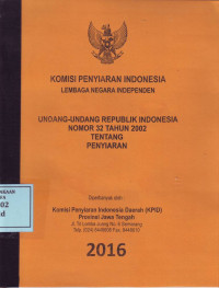 UU RI No.32 Tahun 2002 tentang Penyiaran