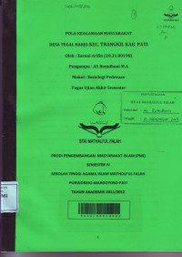 Pola Keagamaan Masyarakat Desa Tegal Harjo Kec.Trangkil Kab.Pati